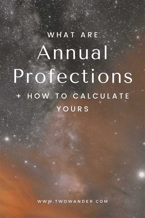 What Are Annual Profections And How To Calculate Yours Two Wander