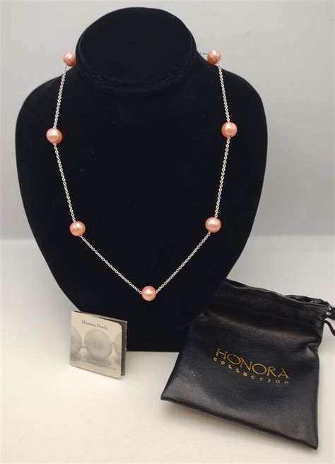 Freshwater Honora Pearl Stainless Steel Station Neckl Gem