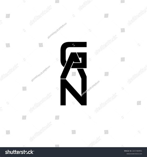 Gan Typography Letter Monogram Logo Design Stock Vector (Royalty Free ...