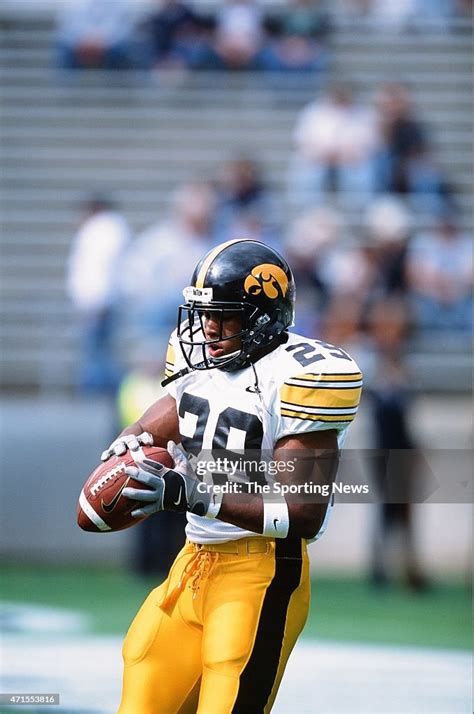 Jermelle Lewis Of The Iowa Hawkeyes Warms Up Against The Penn State