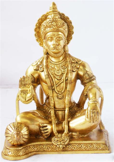 Brass Sitting Hanuman Ji God Idol Statue Kg Bajrangbali Murti