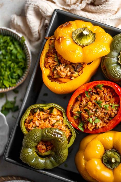 Vegan Stuffed Peppers Ahead Of Thyme Karinokada