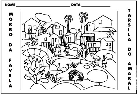 Morro Da Favela Tarsila Do Amaral Para Colorir ROAREDU