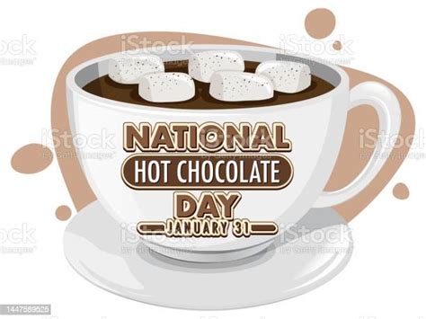 National Hot Chocolate Day Banner Design Stock Illustration Download