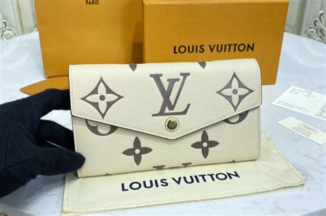 Louis Vuitton M Lv Sarah Wallet In Cream Monogram Empreinte