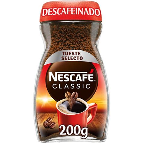 Café soluble descafeinado intensidad 7 frasco 200 g NESCAFE CLASSIC