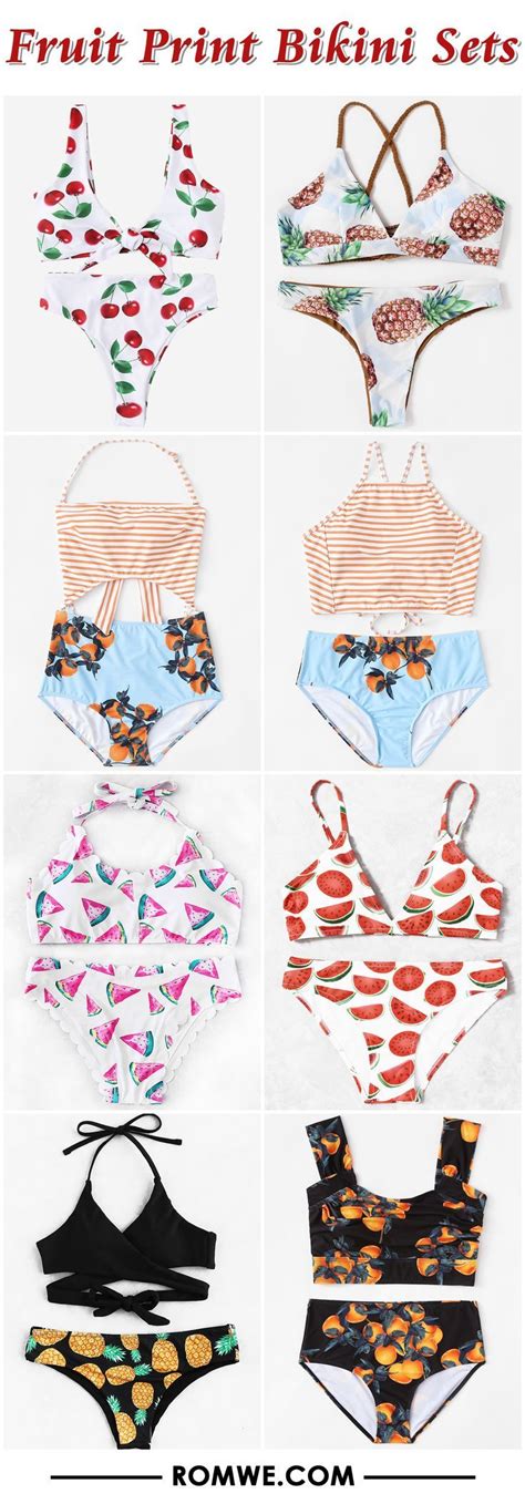 Fruit Print Bikini Sets