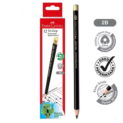 Faber Castell 311802 Tri Grip 2b Gold Pencil 12pcs Box