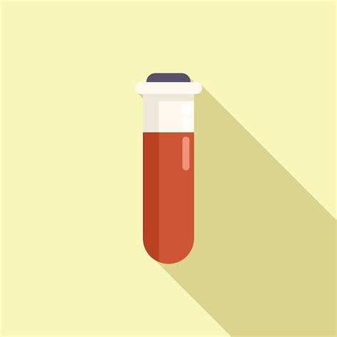 Premium Vector Blood Test Tube Icon Flat Vector Immune System Body