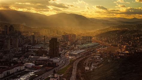 Sunlight Landscape Sunset City Cityscape Night Clouds Sunrise