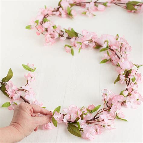 Artificial Spring Cherry Blossom Garland Garlands Floral Supplies Craft Supplies Factory