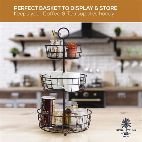 3 Tier Fruit Basket French Country Wire Baskets By REGAL TRUNK CO