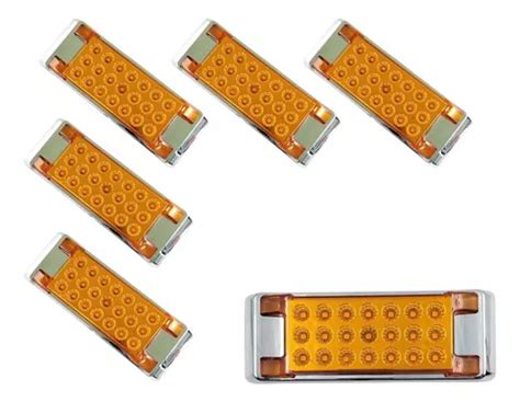 Plaf N Rectangular Universal Leds Fijo Estrobo Mbar Pz Meses