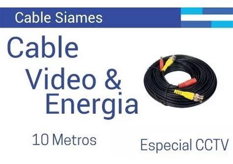 Cable Siames Cctv Metros Para Video Y Corriente Mercadolibre