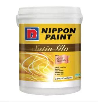 Nippon Paint Satin Glo 1L White Indoor Shinning Finishing Water Based