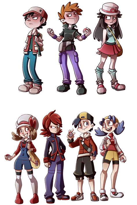 Kanto Johto Main Characters By Kikaigaku On DeviantArt