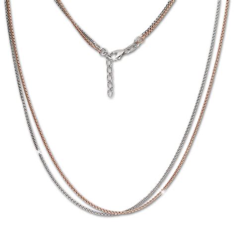 Silberdream Collier Venezia Kette Rose Vergoldet Silber Damen Cm