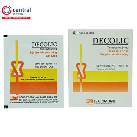 Thuốc Decolic 24mg Thuốc điều Trị Rối Loạn đường Tiêu Hóa