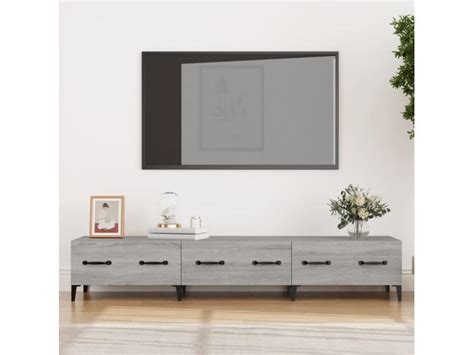 Meuble TV Sonoma gris 150x34 5x30 cm Bois d ingénierie