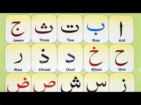 Alif Baa Taa Qaida Noorania Lesson Arabic Alphabet Noorani