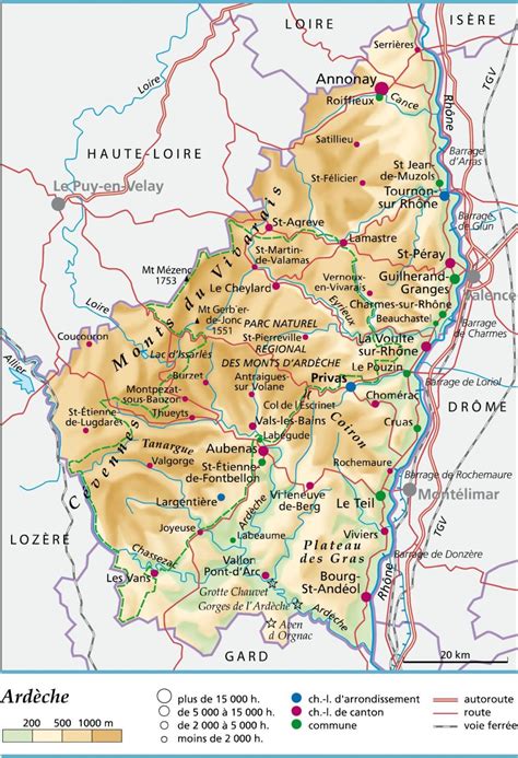 Carte De Lardèche Ardèche Carte Des Villes Communes Sites Touristiques