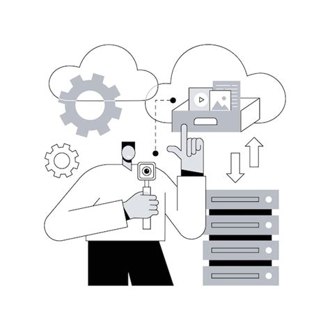 Illustration Vectorielle De Concept Abstrait De Stockage En Nuage