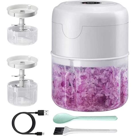 Hachoir Rechargeable Usb Presse Ail Lectrique Mini Mixeur Blender