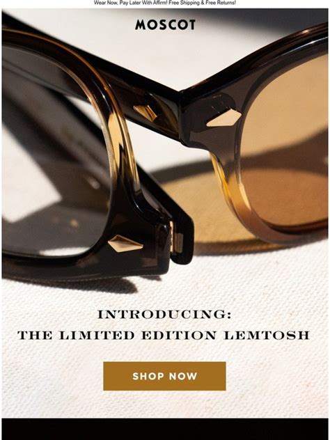 Moscot Introducing The Limited Edition LEMTOSH Milled