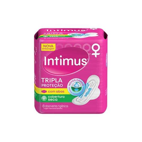 Absorvente Intimus Tripla Proteção C abas Seca 08 Unidades Absorvente