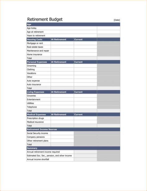 Retirement Planning Spreadsheet Templates - Resourcesaver and ...