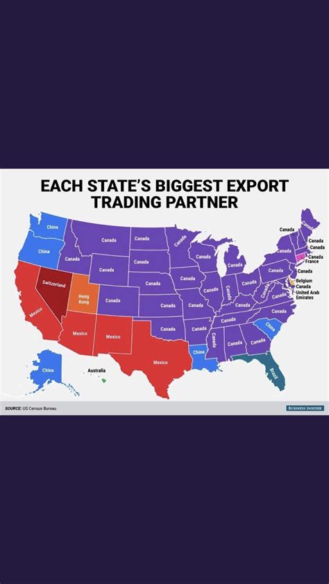 Each US state’s largest export trading partner. : r/MapPorn