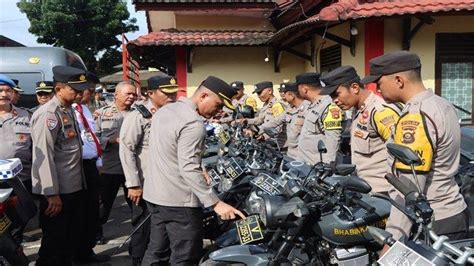 Kapolres Muara Enim Cek Ranmor Untuk Kesiapan Pemilu Sripoku