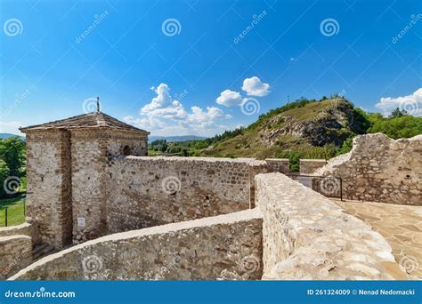 Ancient Fortress Momcilov Grad In Pirot Serbia Outside View Of Ruins