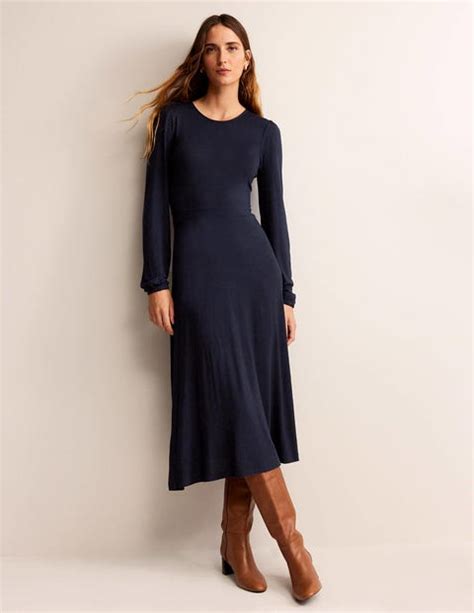 Camille Jersey Midi Dress Navy Boden EU