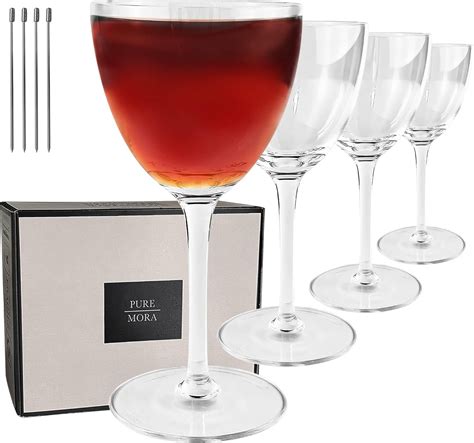 Nick And Nora Glasses Set Of 4 6oz Smaller Cocktail Glass For Bijou