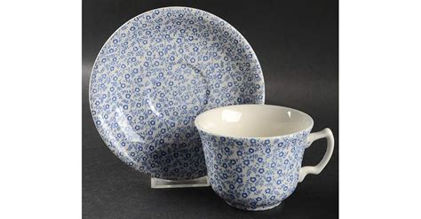 Felicity Blue Flat Cup Saucer Set By Burgess Leigh Replacements Ltd