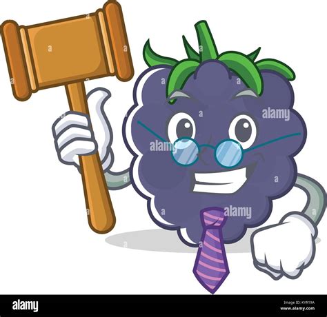 Judge blackberry mascot cartoon style Stock Vector Image & Art - Alamy