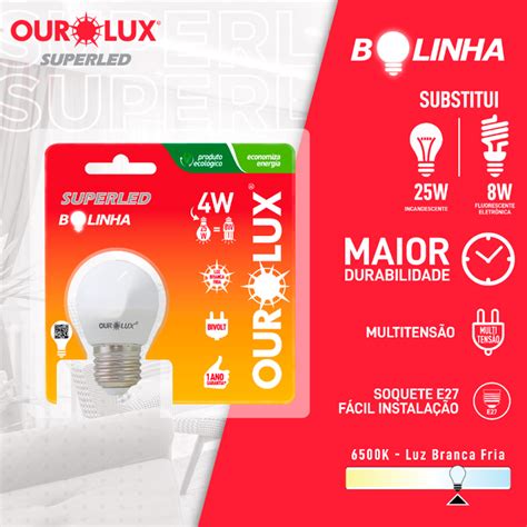 L Mpada Led W Bolinha K Fria Bivolt Ourolux