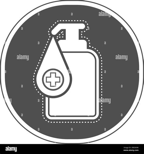 Sticker Of A Antibacterial Gel Icon Stock Vector Image Art Alamy