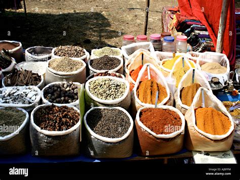 Anjuna Market Spices Stock Photo Alamy