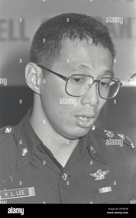 Lt Col Lee Hsien Loong Son Of Prime Minister Lee Kuan Yew During A