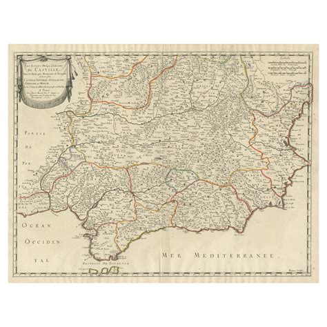 Large Map of Castile's Southern Realms - Granada, Andalusia, and Murcia