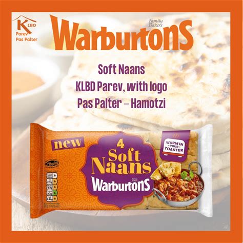 Warburtons Soft Naans Kosher London Beth Din Klbd