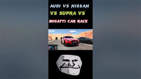 Audi Vs Nissan Gtr Car Race 🔥🔥 Audicarrace Shorts Nissangtr Virals