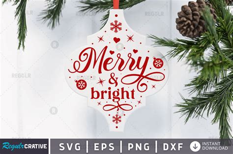 Free Merry Bright Svg Design Graphic By Regulrcrative Creative Fabrica