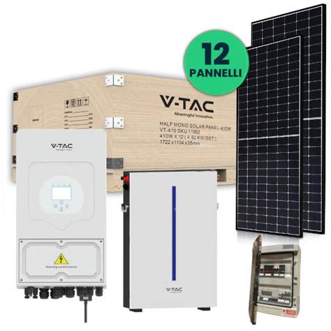 V Tac Kit Fotovoltaico Monofase W Inverter Deye V Tac Kw Accumulo