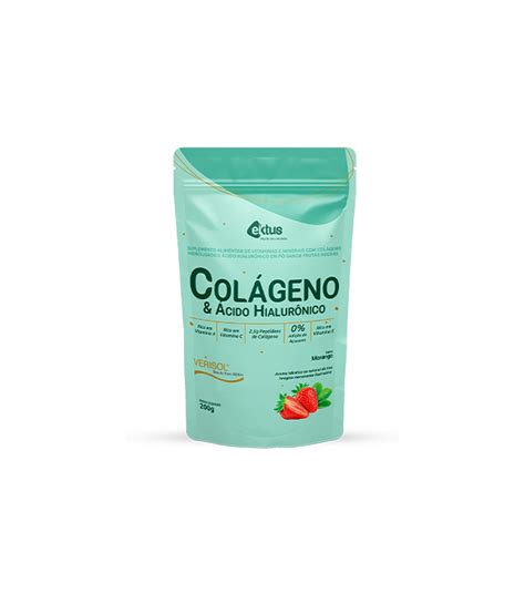 Colágeno Verisol E Ácido Hialurônico Sabor Morango 200g Por