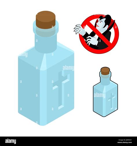 Holy Water bottle against vampires. Ban Dracula. Anti Vampire tool ...