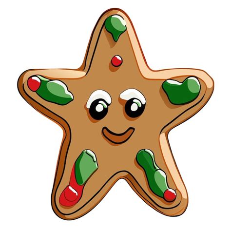 Premium Vector Christmas Gingerbread Cookie Winter Glazed Sweet In