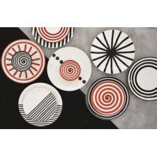 ASSIETTE PLATE EN CERAMIQUE 27 CM TERRACOTTA SPIRALE EASY LIFE VENDITIO